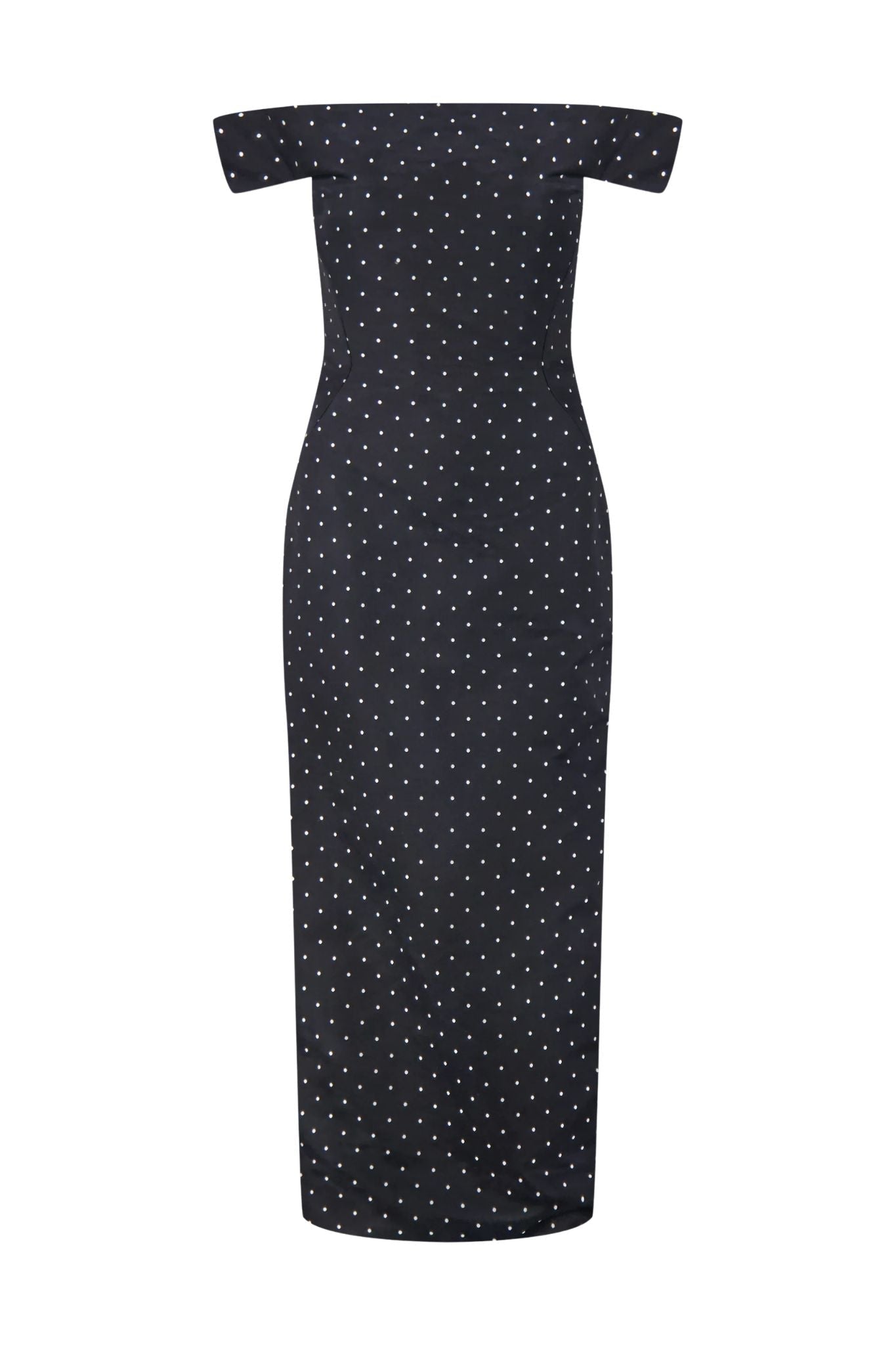 Lela Rose Polka Dot Jacquard Column Dress - Vermillion