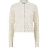 Lela Rose Pucker Dot Knit Cardigan - Vermillion