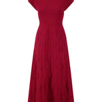 Lela Rose Pucker Dot Knit Dress - Vermillion