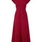 Lela Rose Pucker Dot Knit Dress - Vermillion