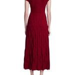 Lela Rose Pucker Dot Knit Dress - Vermillion