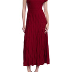 Lela Rose Pucker Dot Knit Dress - Vermillion
