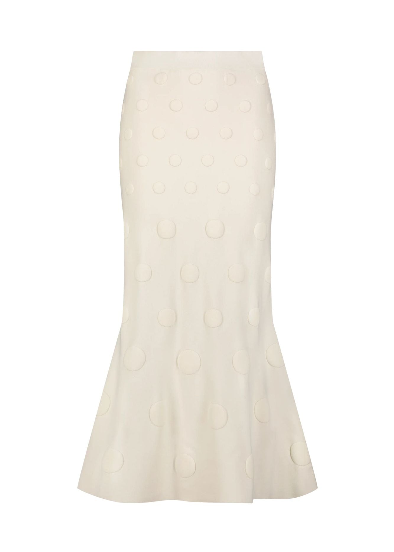 Lela Rose Pucker Dot Knit Skirt - Vermillion