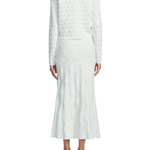 Lela Rose Pucker Dot Knit Skirt - Vermillion