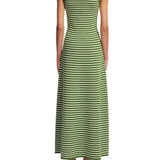 Lela Rose Rose Detail Knit Halter Dress Cactus Multi - Vermillion