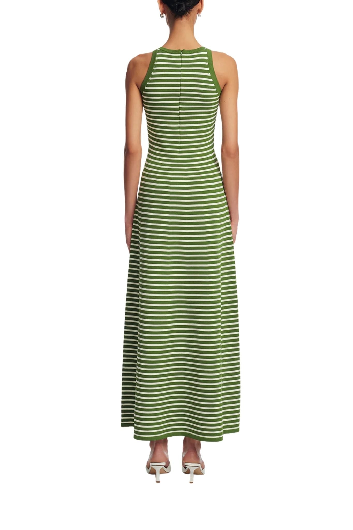 Lela Rose Rose Detail Knit Halter Dress Cactus Multi - Vermillion