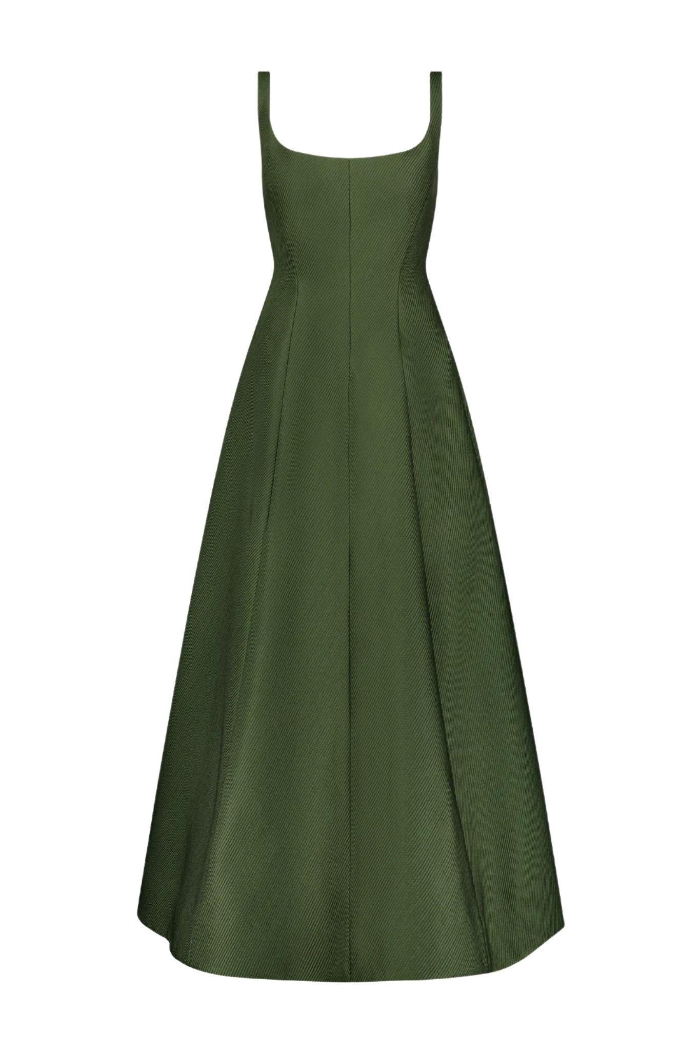 Lela Rose Seam Detail Scoop Neck Dress - Vermillion