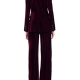Lela Rose Stretch Cotton Molly Pant - Vermillion