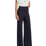 Lela Rose Stretch Denim Pant Midnight - Vermillion