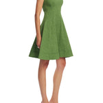 Lela Rose Stretch Denim Seamed Dress Cactus - Vermillion