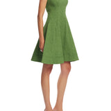 Lela Rose Stretch Denim Seamed Dress Cactus - Vermillion