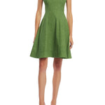Lela Rose Stretch Denim Seamed Dress Cactus - Vermillion