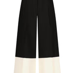 Lela Rose Stretch Twill Two - Tone Wide Leg Pant - Vermillion