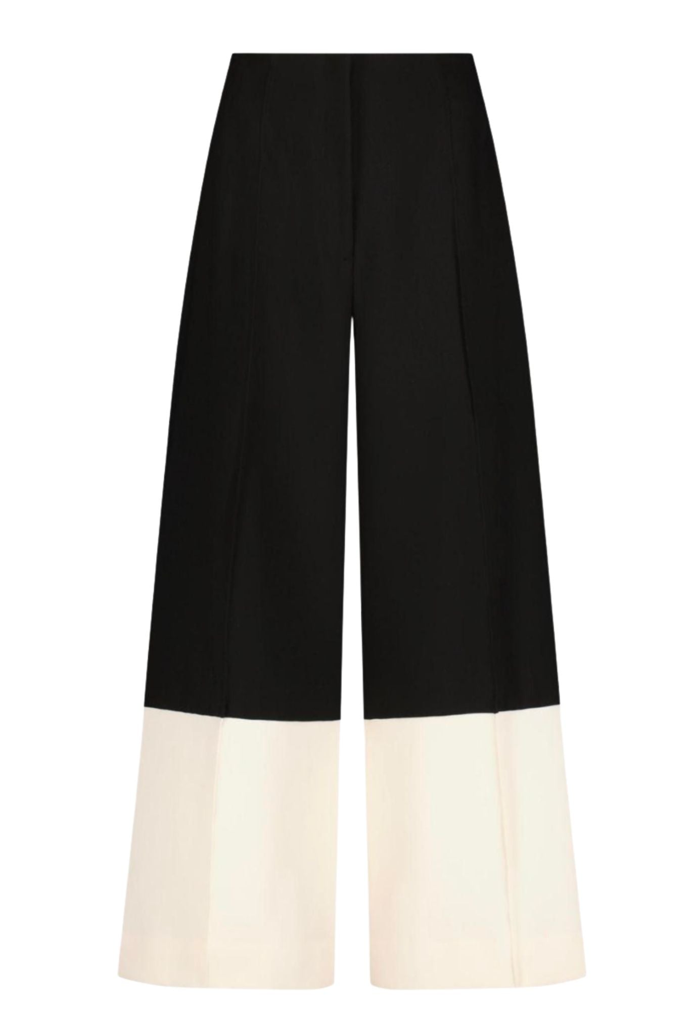 Lela Rose Stretch Twill Two - Tone Wide Leg Pant - Vermillion
