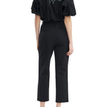 Lela Rose Tulip Crystal Embroidered Stretch Cotton Top - Vermillion