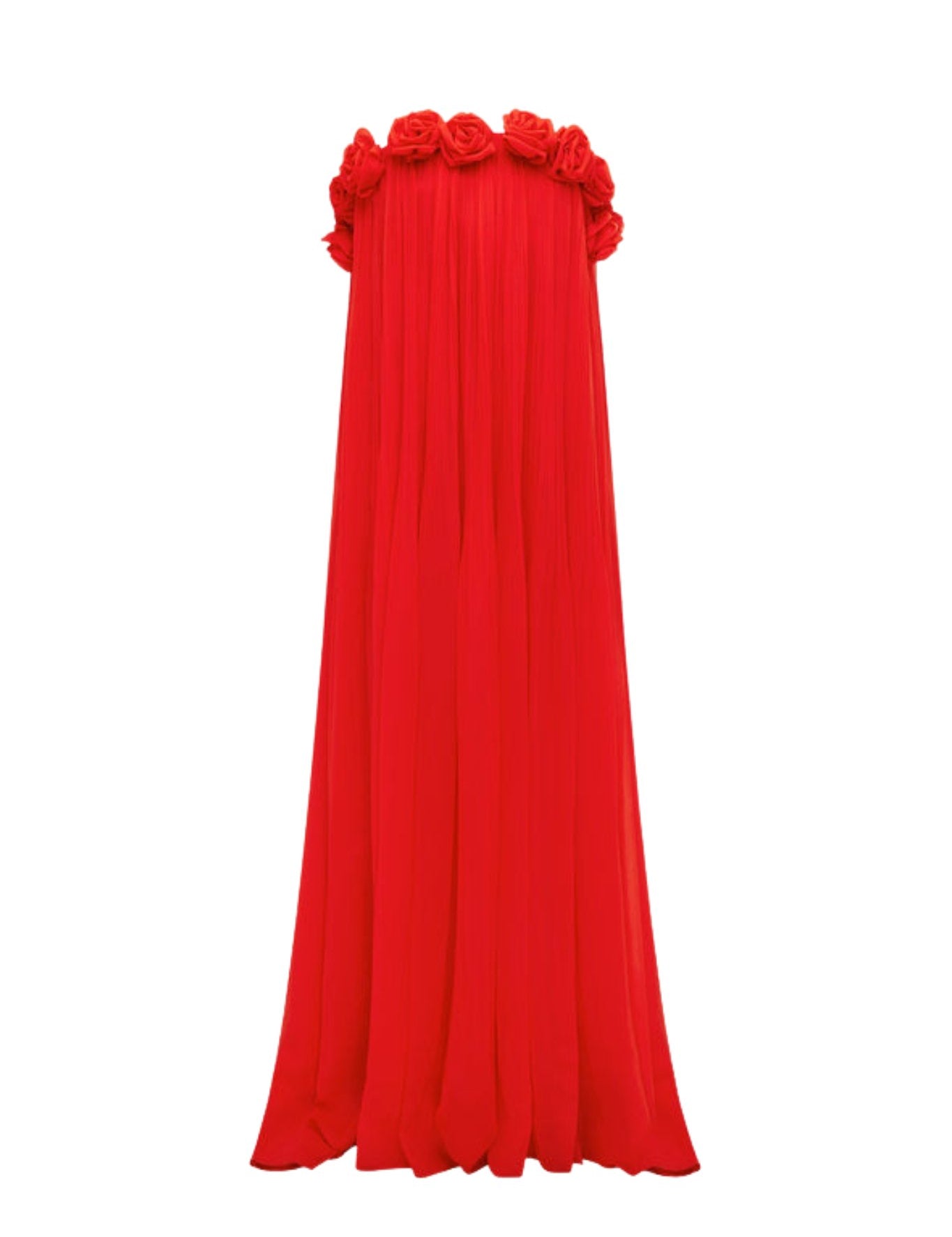 Leo Lin Camilla Draped Floor Length Dress - Vermillion