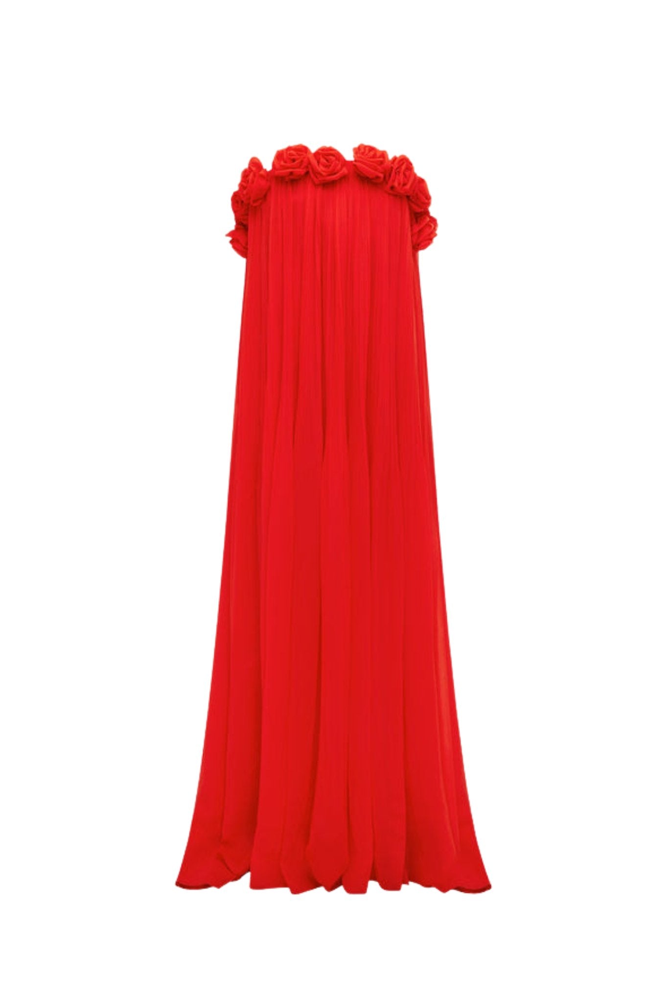 Leo Lin Camilla Draped Floor Length Dress - Vermillion