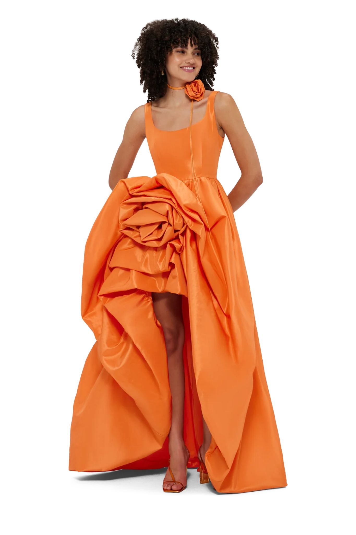 Leo Lin Illiana Rose Gown - Vermillion