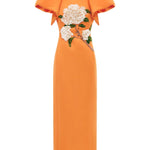 Leo Lin Lucinda Embellished Maxi Dress - Vermillion