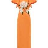 Leo Lin Lucinda Embellished Maxi Dress - Vermillion