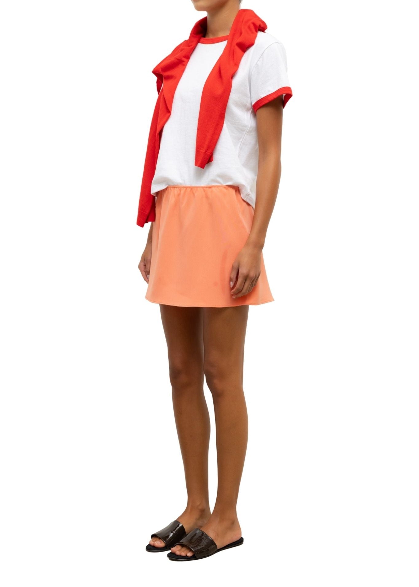 Leset Arielle Mini Skirt - Vermillion