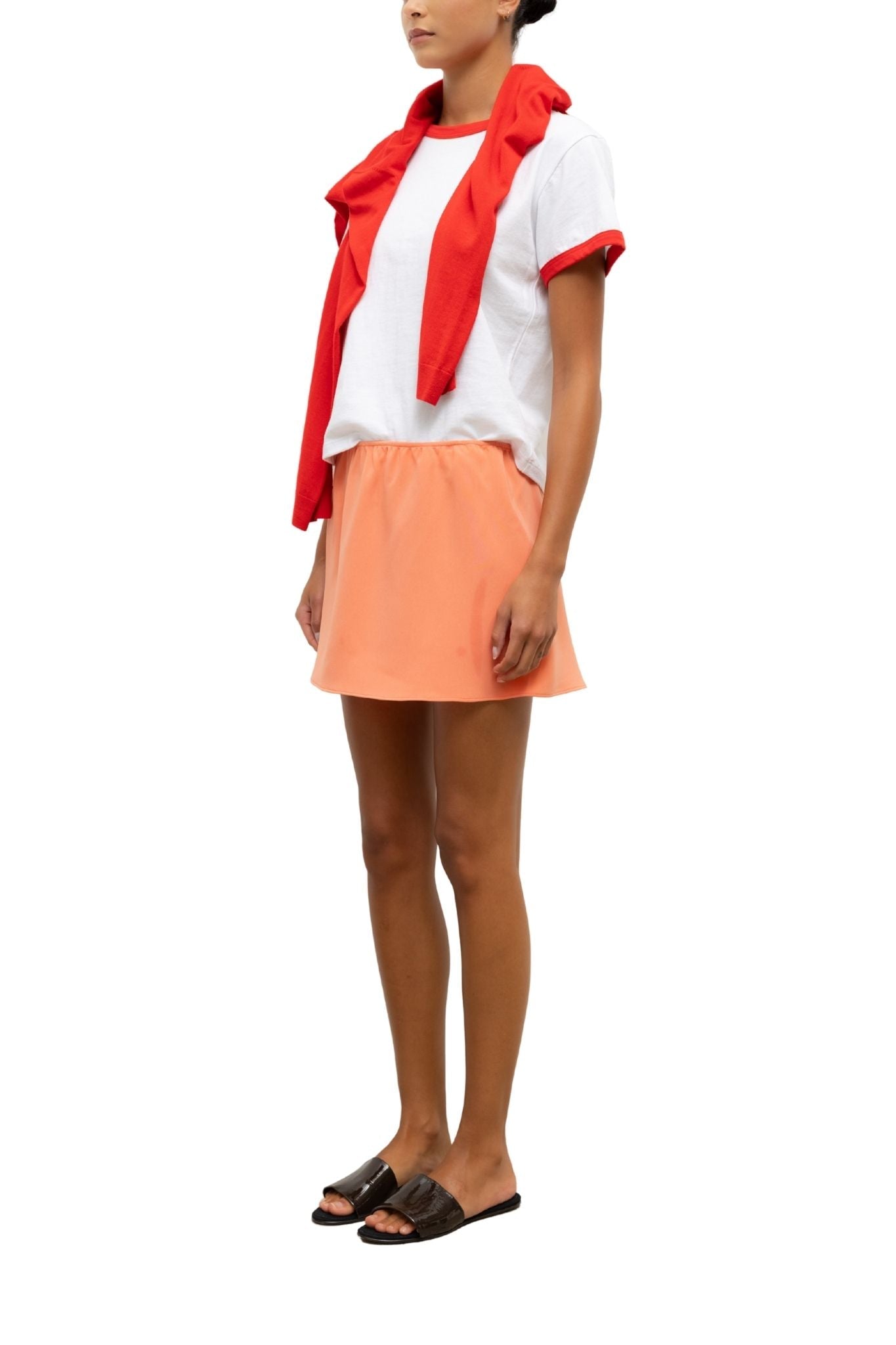 Leset Arielle Mini Skirt - Vermillion