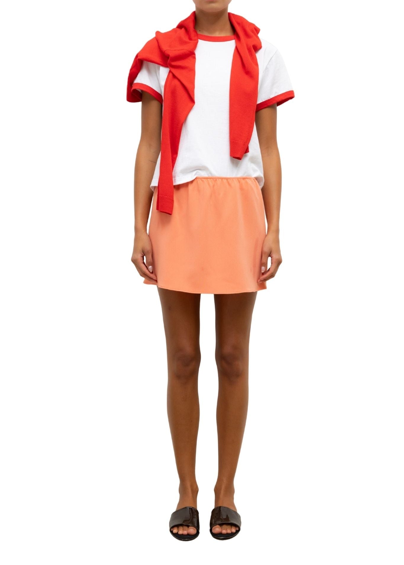 Leset Arielle Mini Skirt - Vermillion