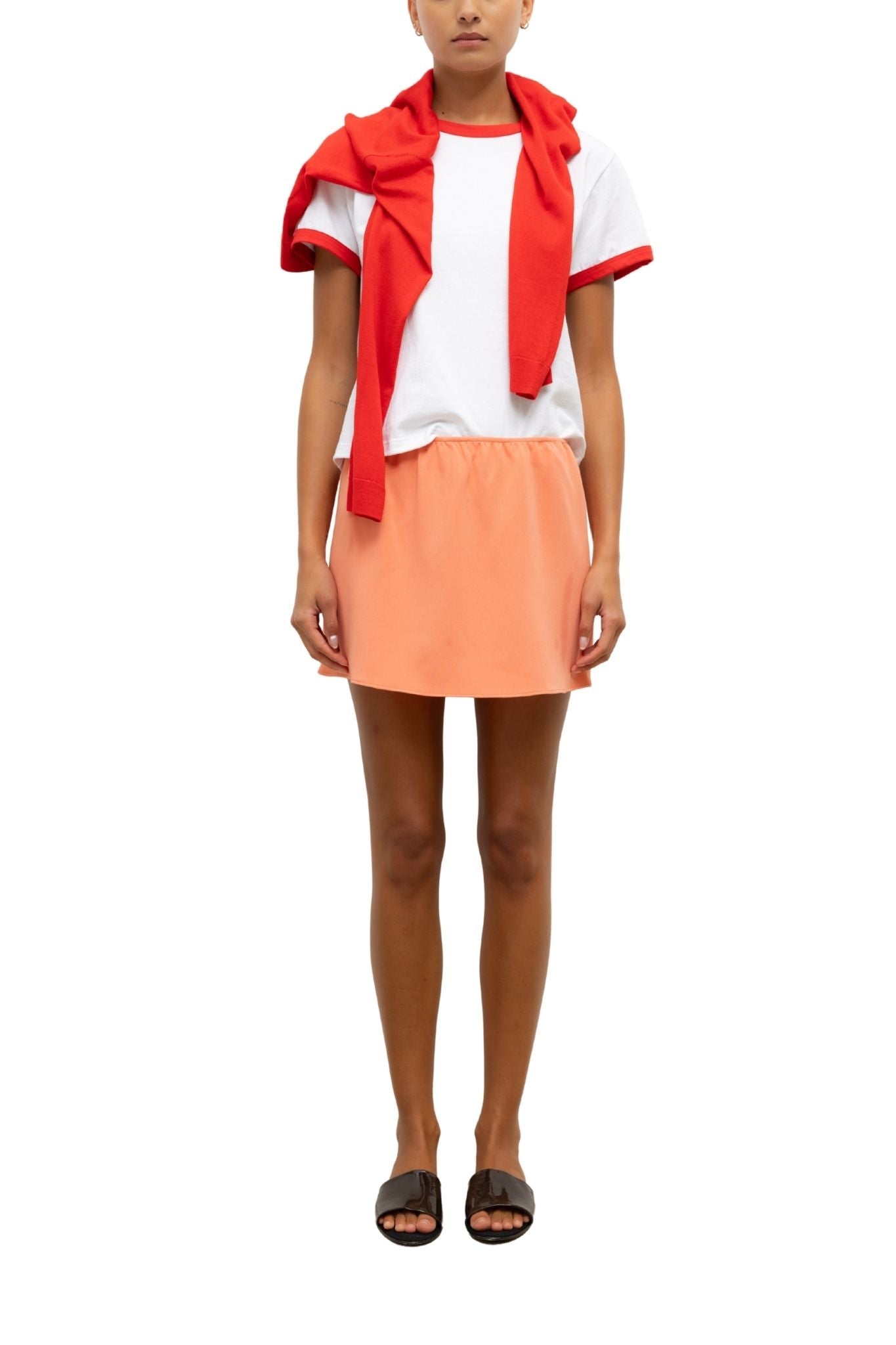 Leset Arielle Mini Skirt - Vermillion