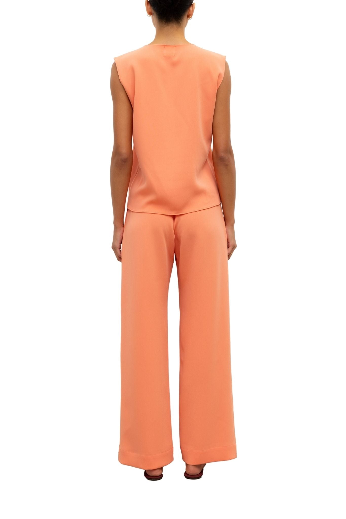 Leset Arielle Sleeveless Crew - Vermillion