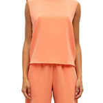 Leset Arielle Sleeveless Crew - Vermillion