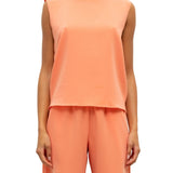 Leset Arielle Sleeveless Crew - Vermillion