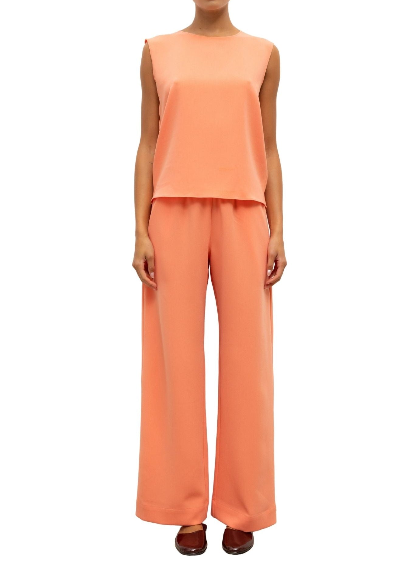 Leset Arielle Sleeveless Crew - Vermillion