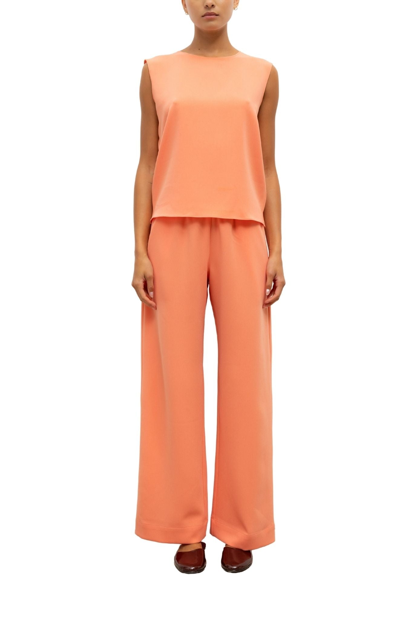 Leset Arielle Sleeveless Crew - Vermillion