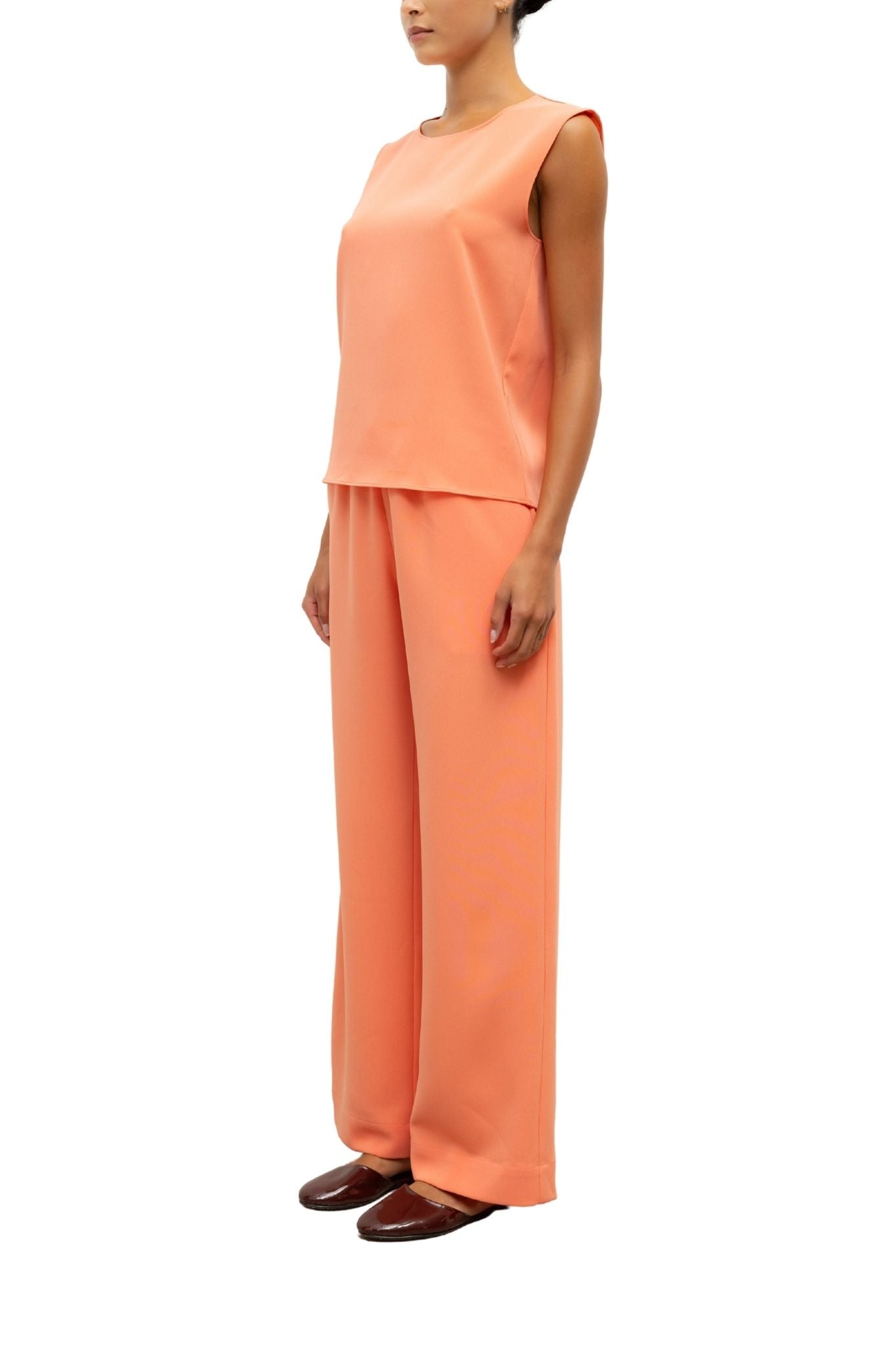 Leset Arielle Sleeveless Crew - Vermillion
