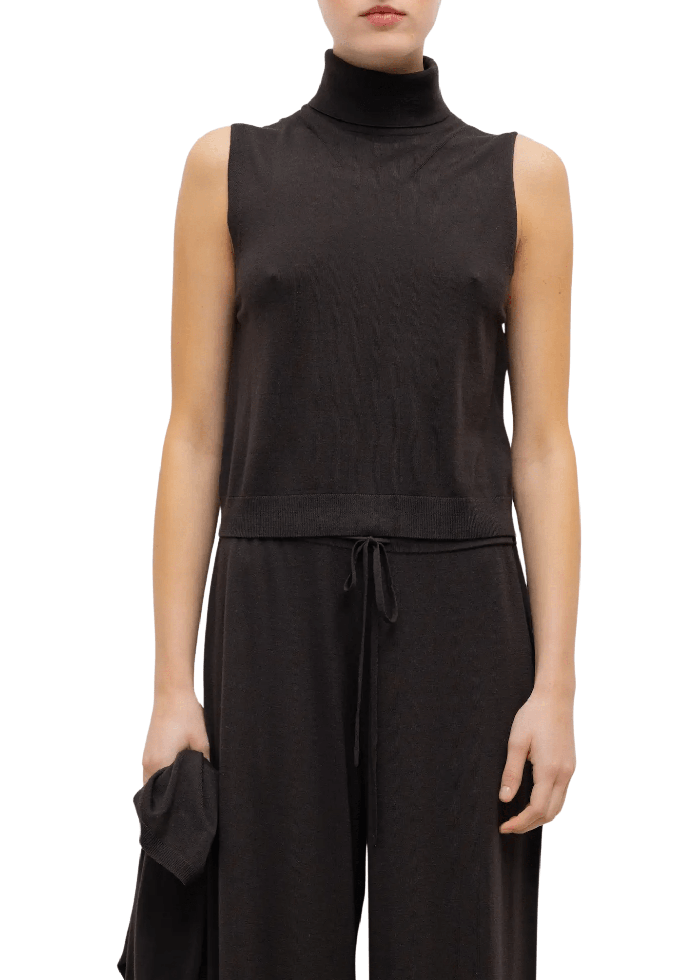 LeSet James Sleeveless Turtleneck - Vermillion