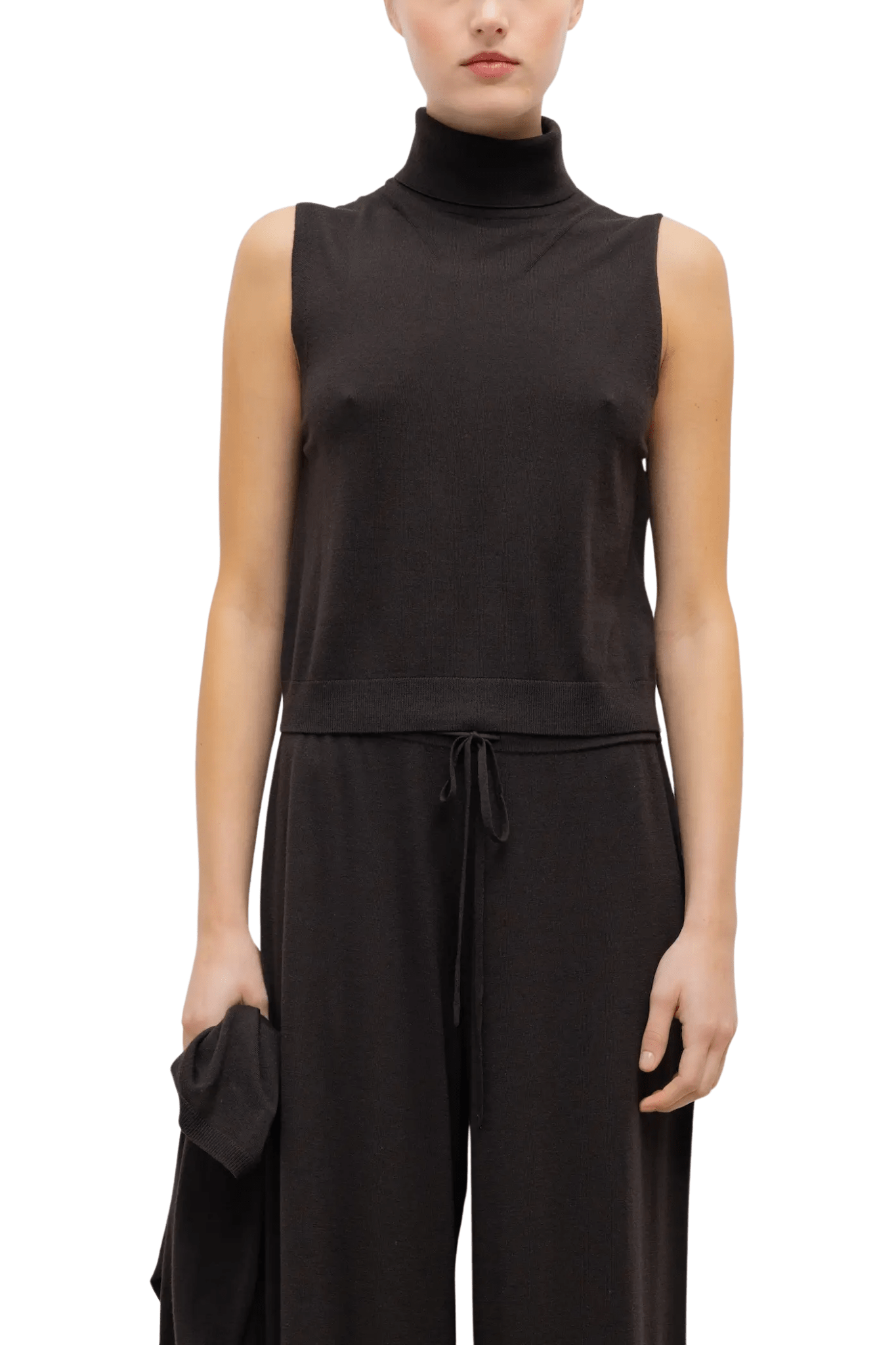 LeSet James Sleeveless Turtleneck - Vermillion