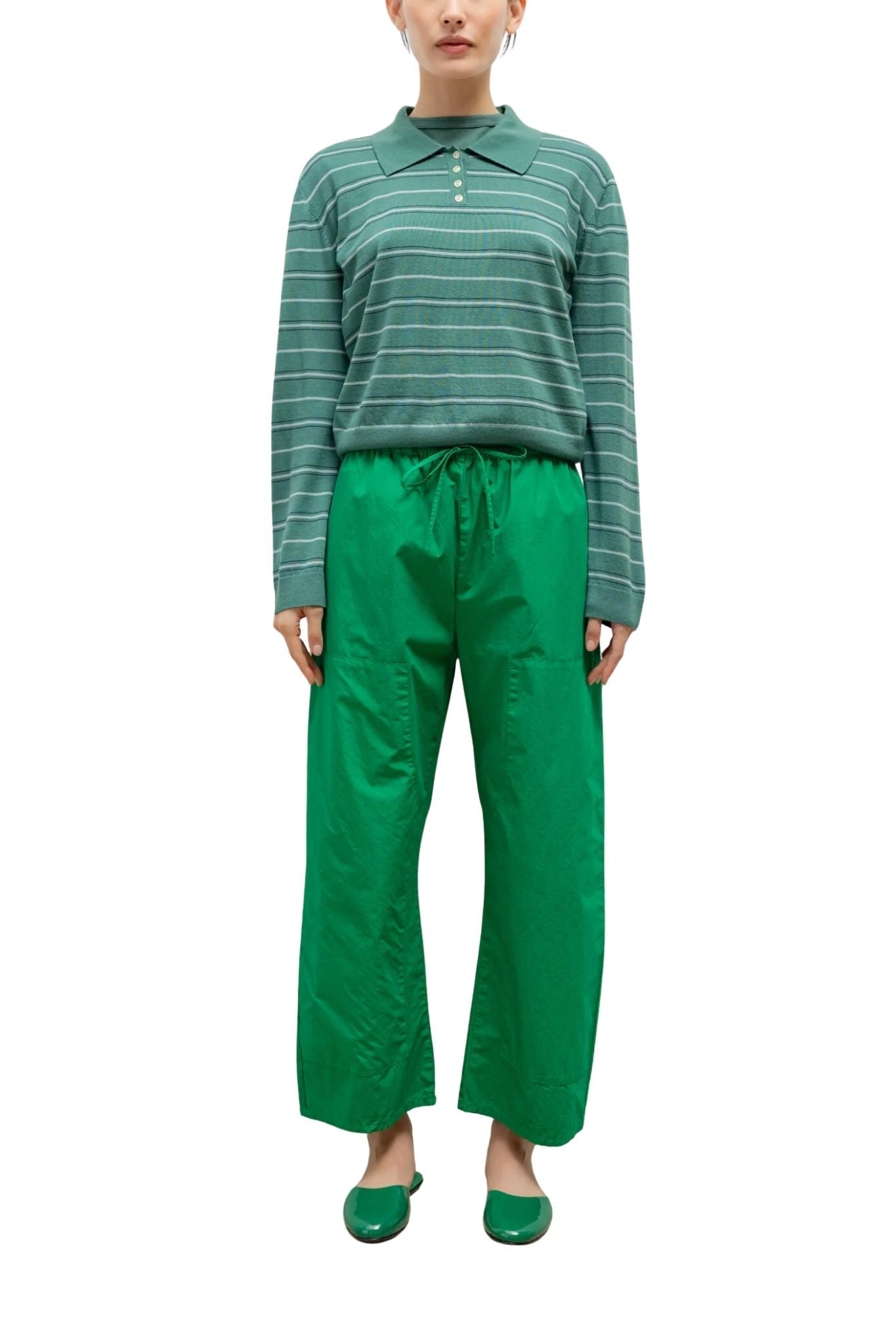Leset James Stripe Polo - Vermillion