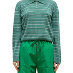 Leset James Stripe Polo - Vermillion