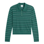 Leset James Stripe Polo - Vermillion