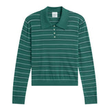 Leset James Stripe Polo - Vermillion