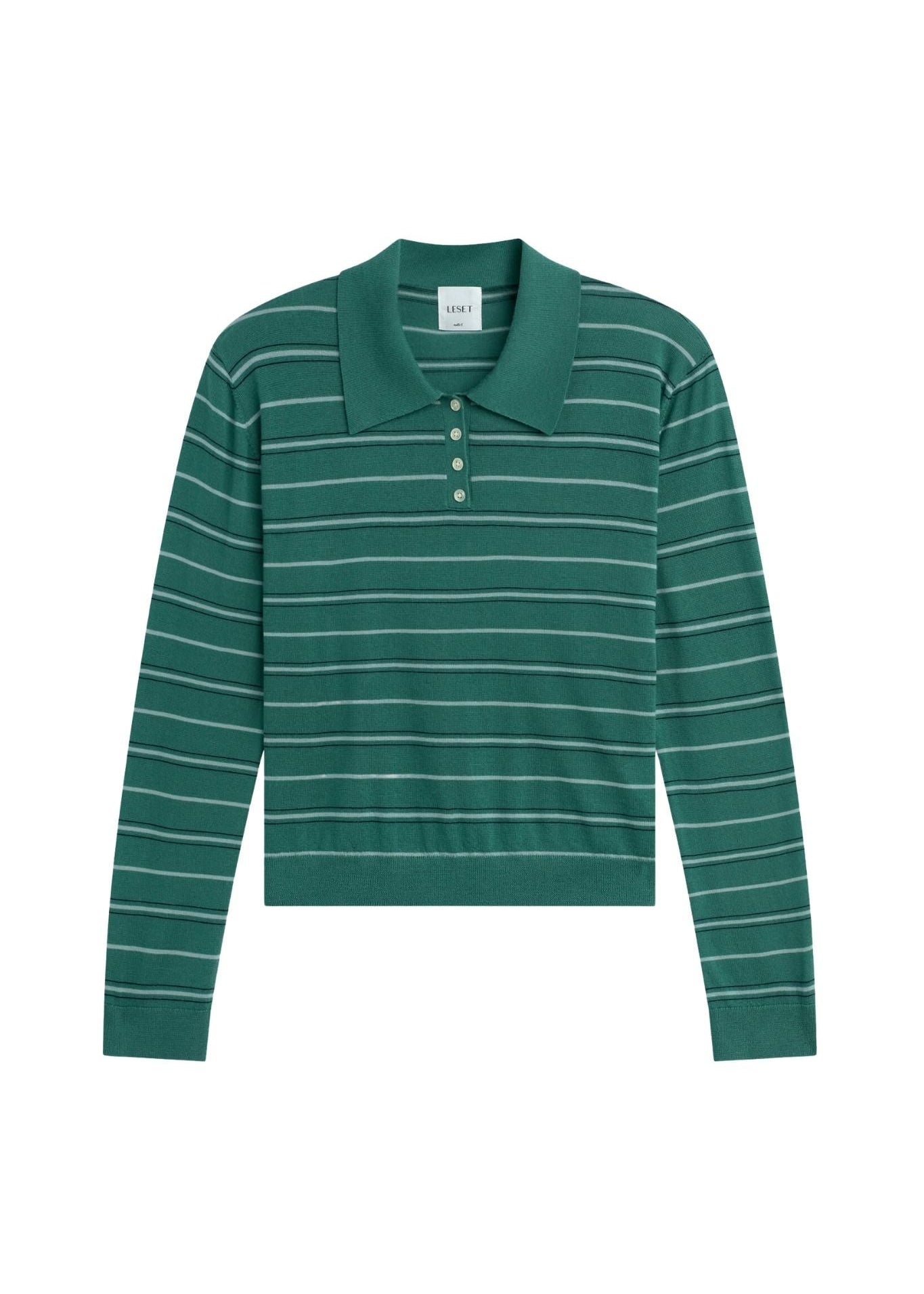 Leset James Stripe Polo - Vermillion