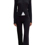 LeSet Lauren Classic Cardigan - Vermillion