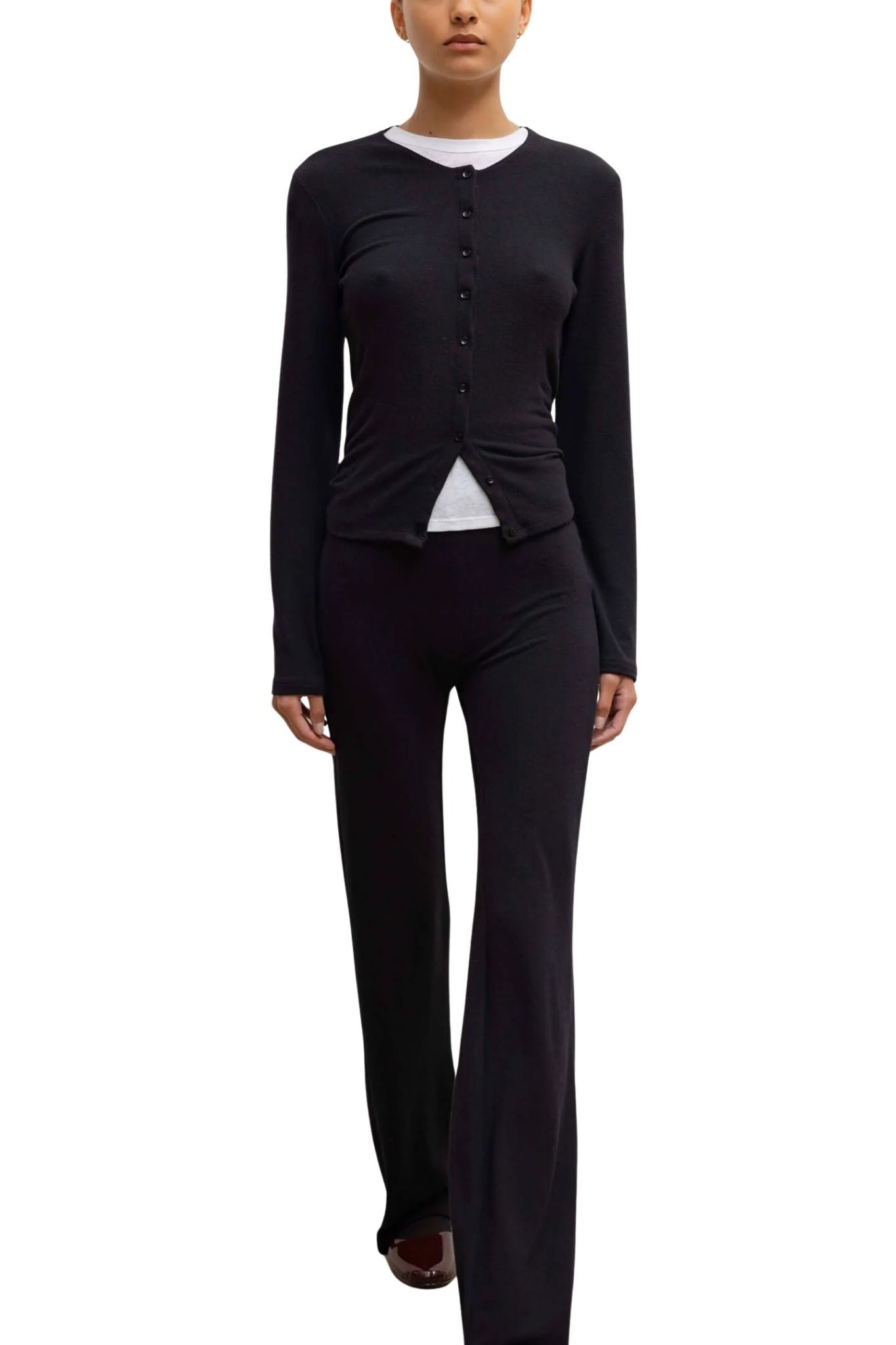 LeSet Lauren Classic Cardigan - Vermillion