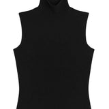 LeSet Lauren Sleeveless Turtleneck - Vermillion
