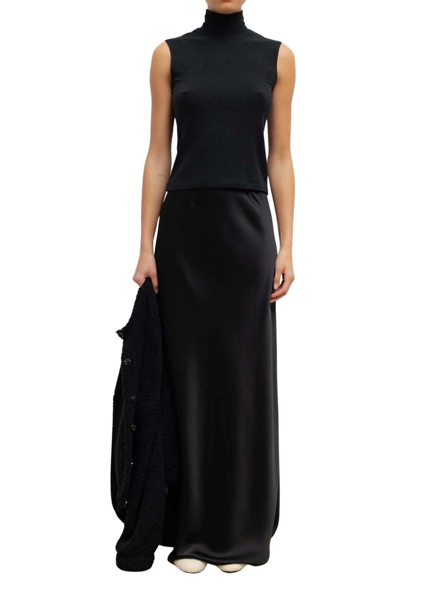 LeSet Lauren Sleeveless Turtleneck - Vermillion