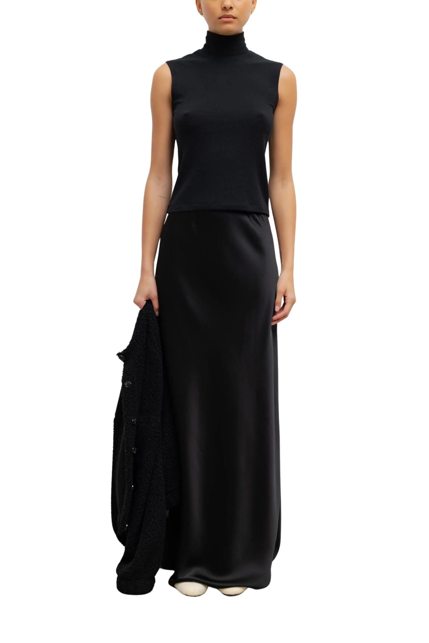 LeSet Lauren Sleeveless Turtleneck - Vermillion