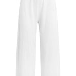LeSet Pointelle Crop Wide Leg Pant - Vermillion