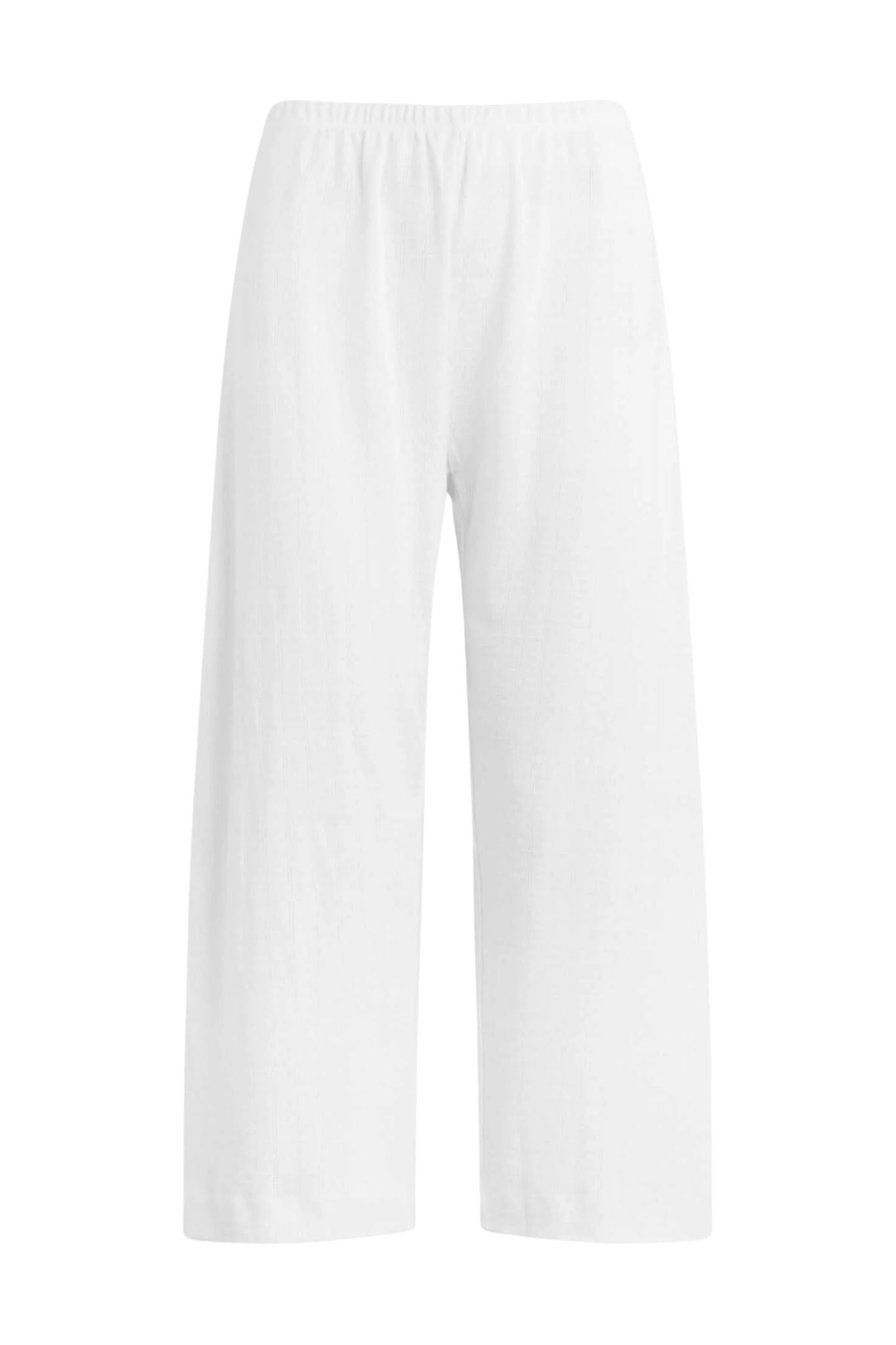 LeSet Pointelle Crop Wide Leg Pant - Vermillion