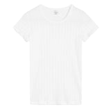 LeSet Pointelle Slim Fit Tee - Vermillion