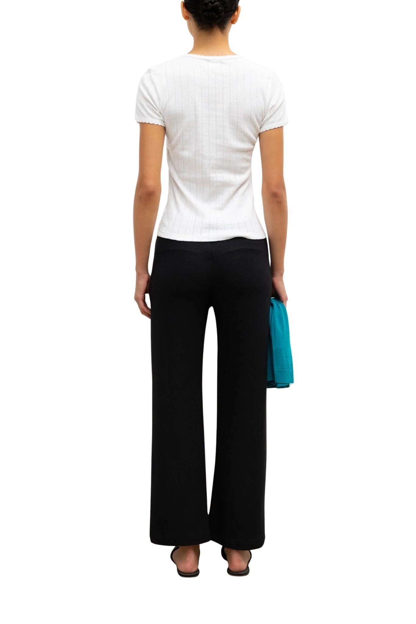 LeSet Pointelle Slim Fit Tee - Vermillion